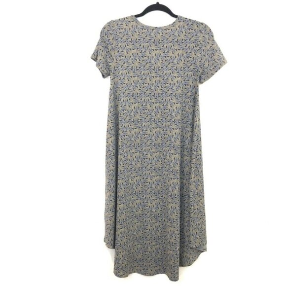 LuLaRoe XXS Minnie Mouse Print Gray & Yellow Short Sleeve Swing Dress Shift Rare - Picture 4 of 9